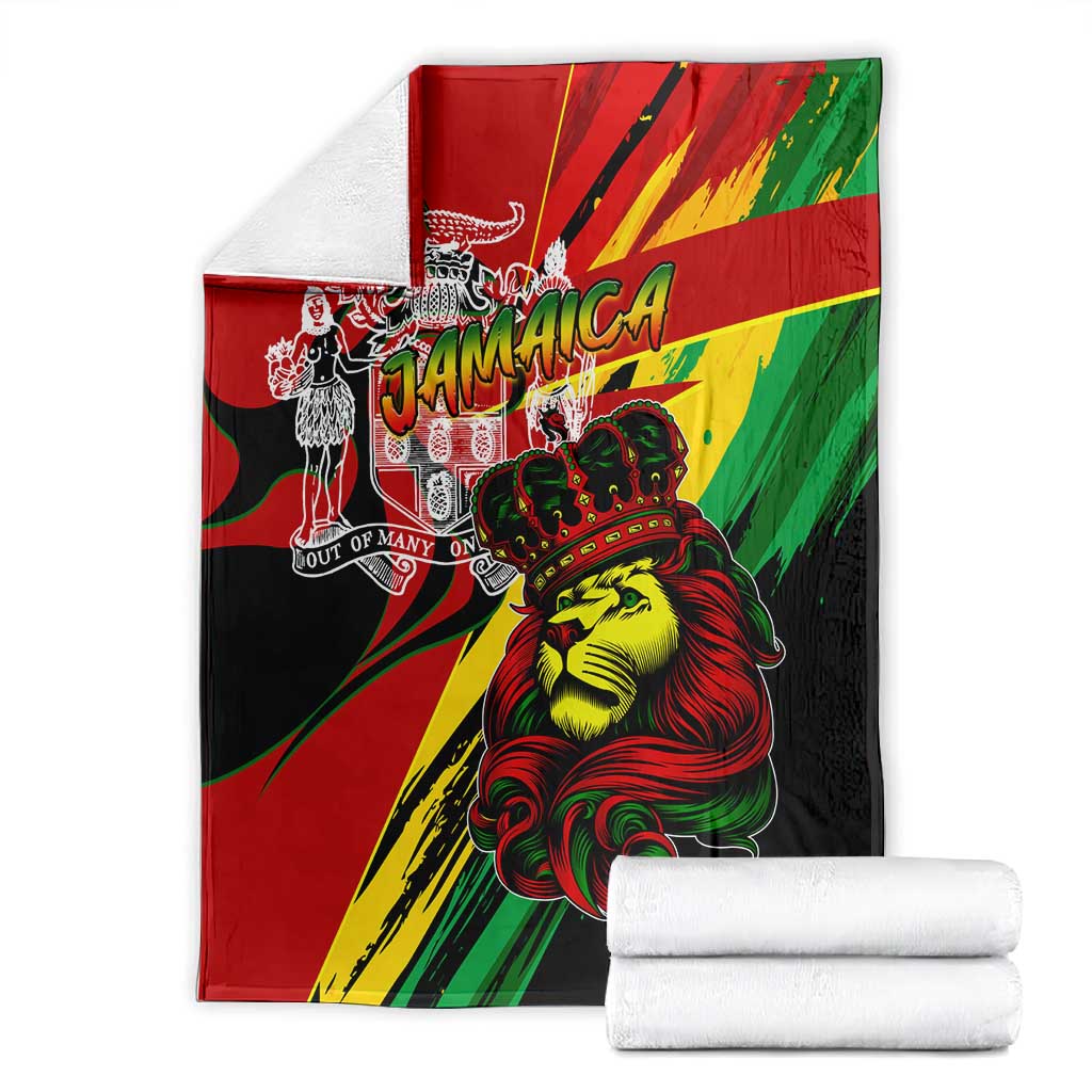 Afro Jamaica Lion Blanket Coat Of Arms Rastafarianism DT02