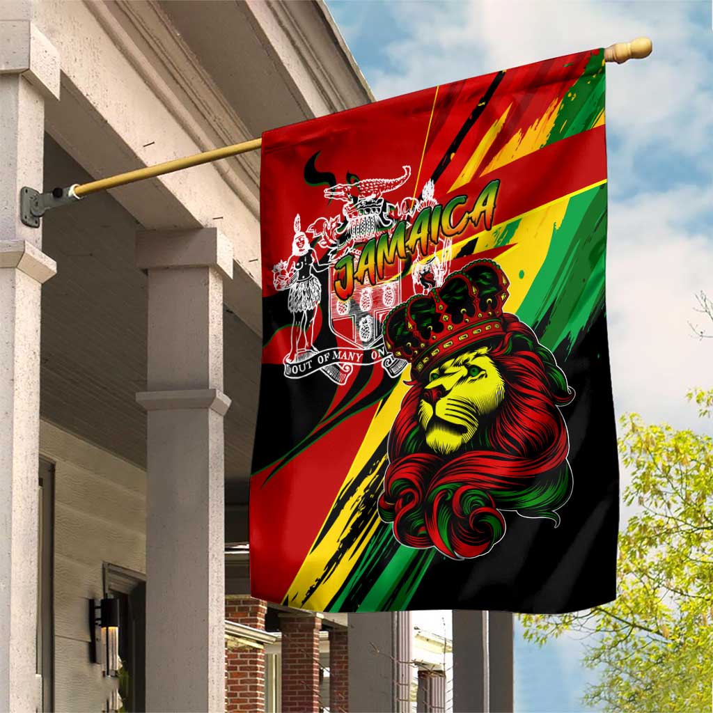Afro Jamaica Lion Garden Flag Coat Of Arms Rastafarianism DT02