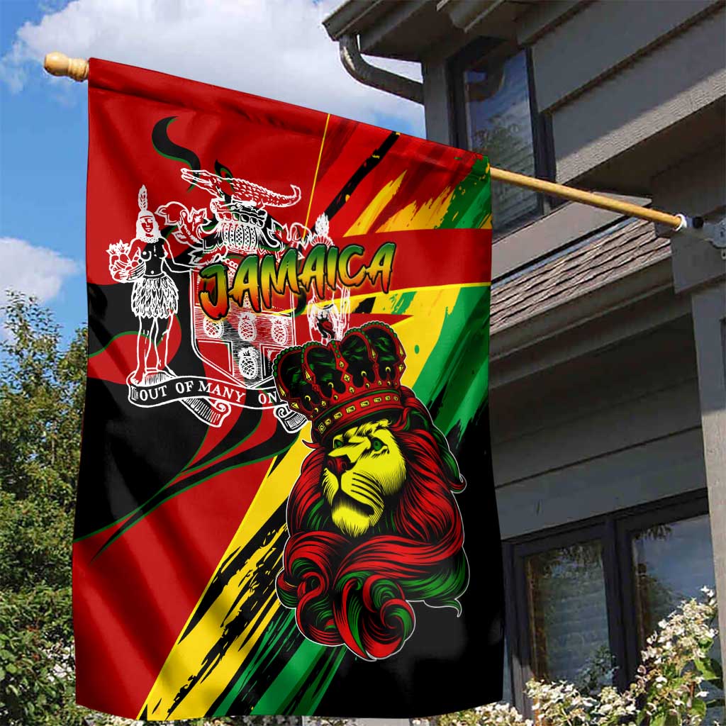 Afro Jamaica Lion Garden Flag Coat Of Arms Rastafarianism DT02