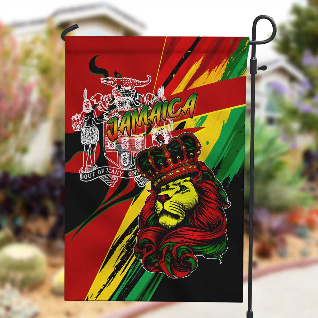 Afro Jamaica Lion Garden Flag Coat Of Arms Rastafarianism DT02
