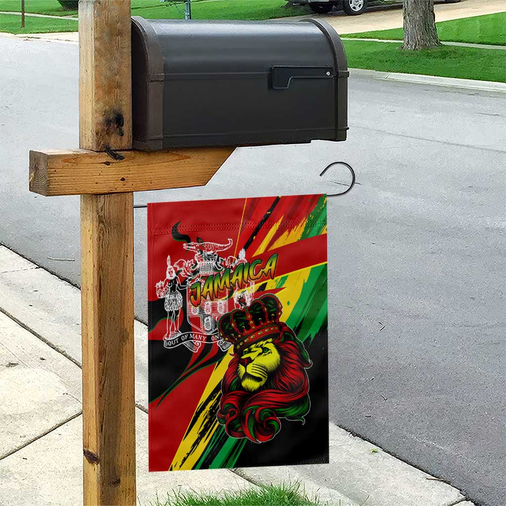 Afro Jamaica Lion Garden Flag Coat Of Arms Rastafarianism DT02