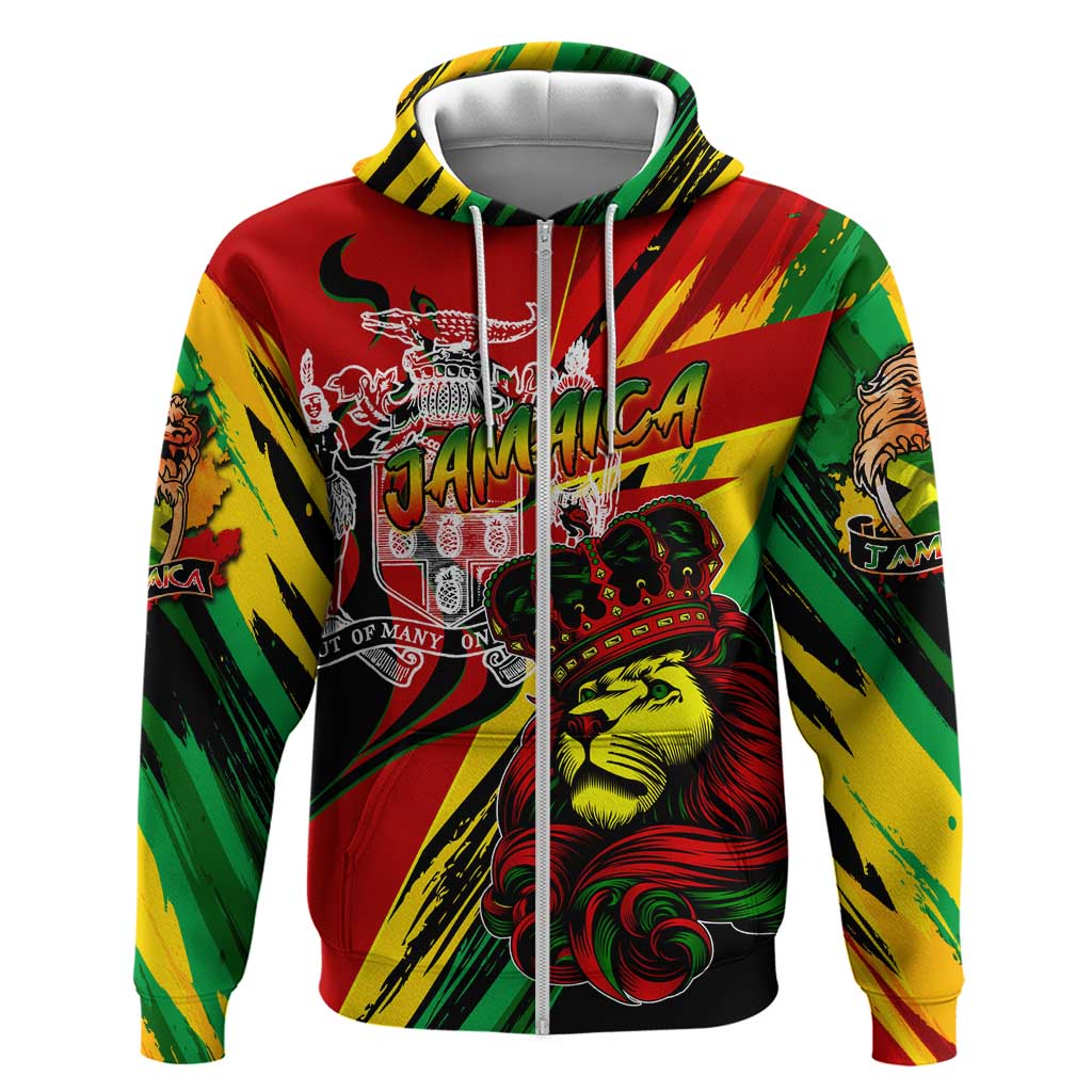 Jamaica Lion Hoodie Coat Of Arms Rastafarianism DT02