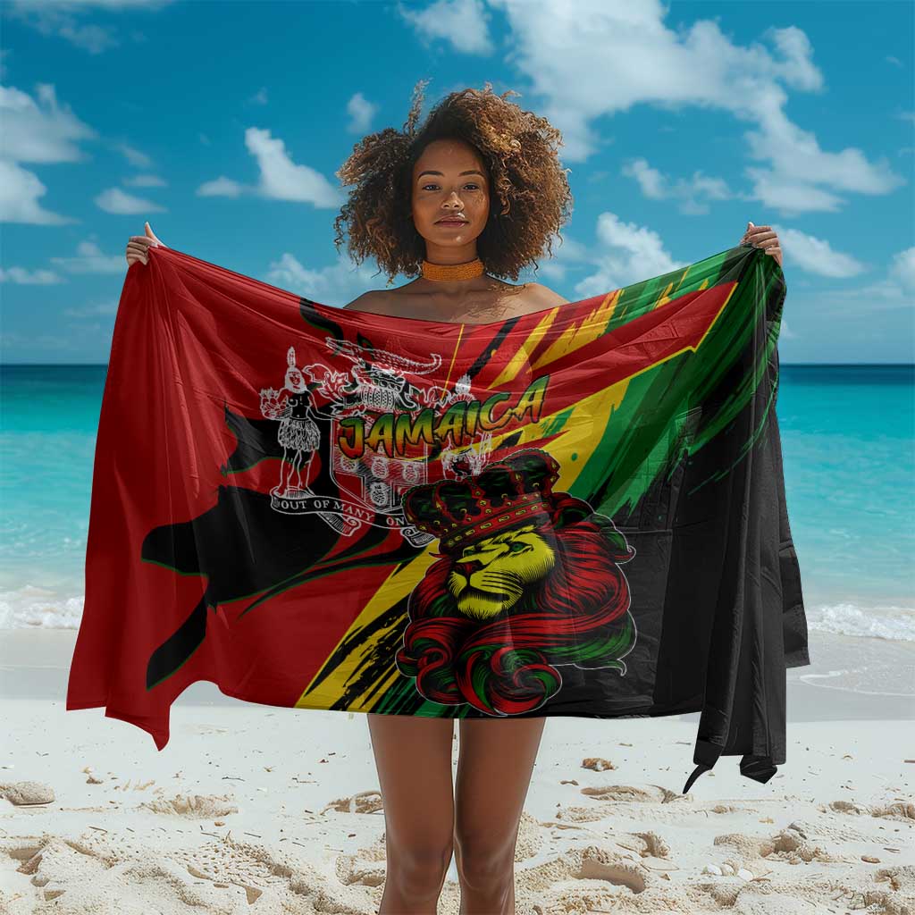 Afro Jamaica Lion Sarong Coat Of Arms Rastafarianism DT02