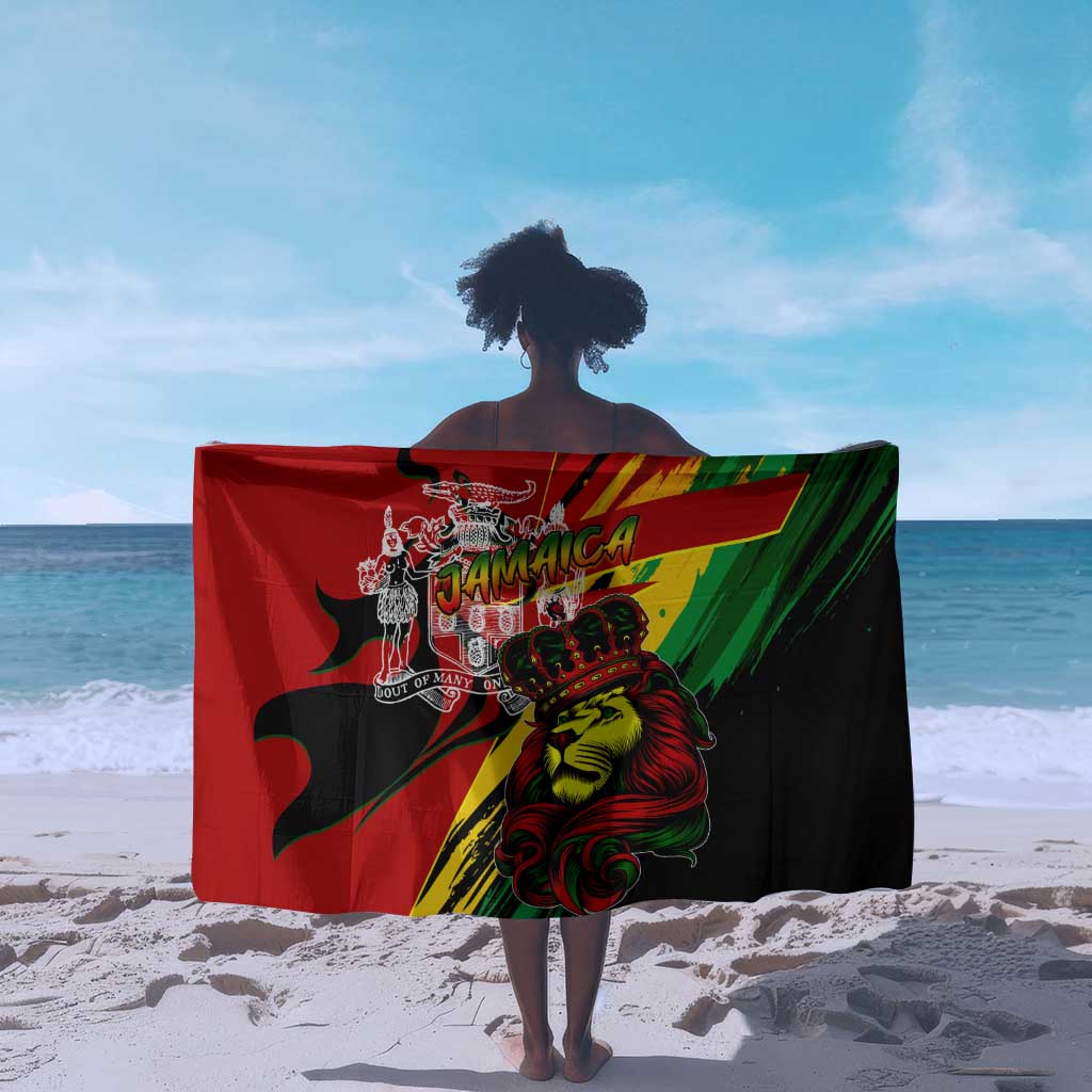 Afro Jamaica Lion Sarong Coat Of Arms Rastafarianism DT02