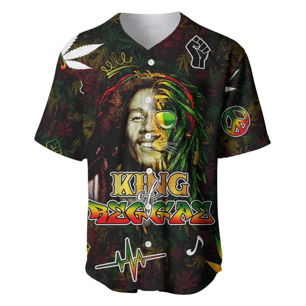 King Of Reggae Legend Bob Baseball Jersey Peace and Love DT02