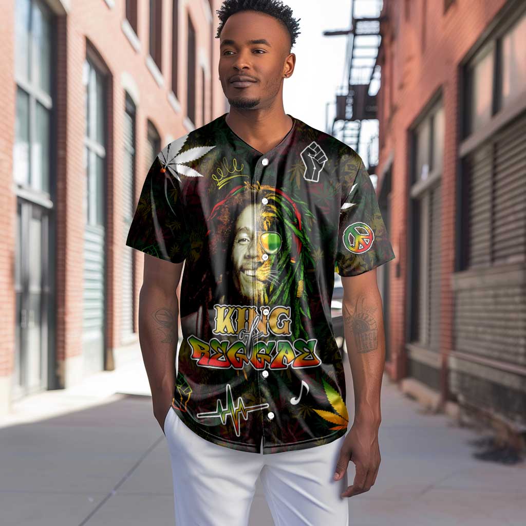 King Of Reggae Legend Bob Baseball Jersey Peace and Love DT02