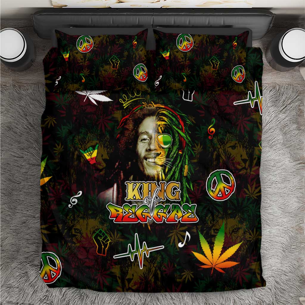 King Of Reggae Legend Bob Bedding Set Peace and Love DT02