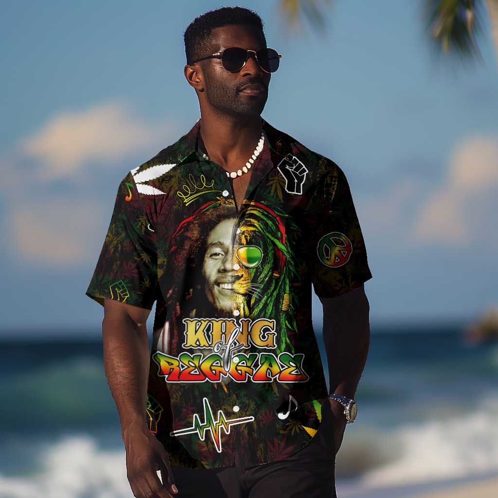 King Of Reggae Legend Bob Hawaiian Shirt Peace and Love DT02