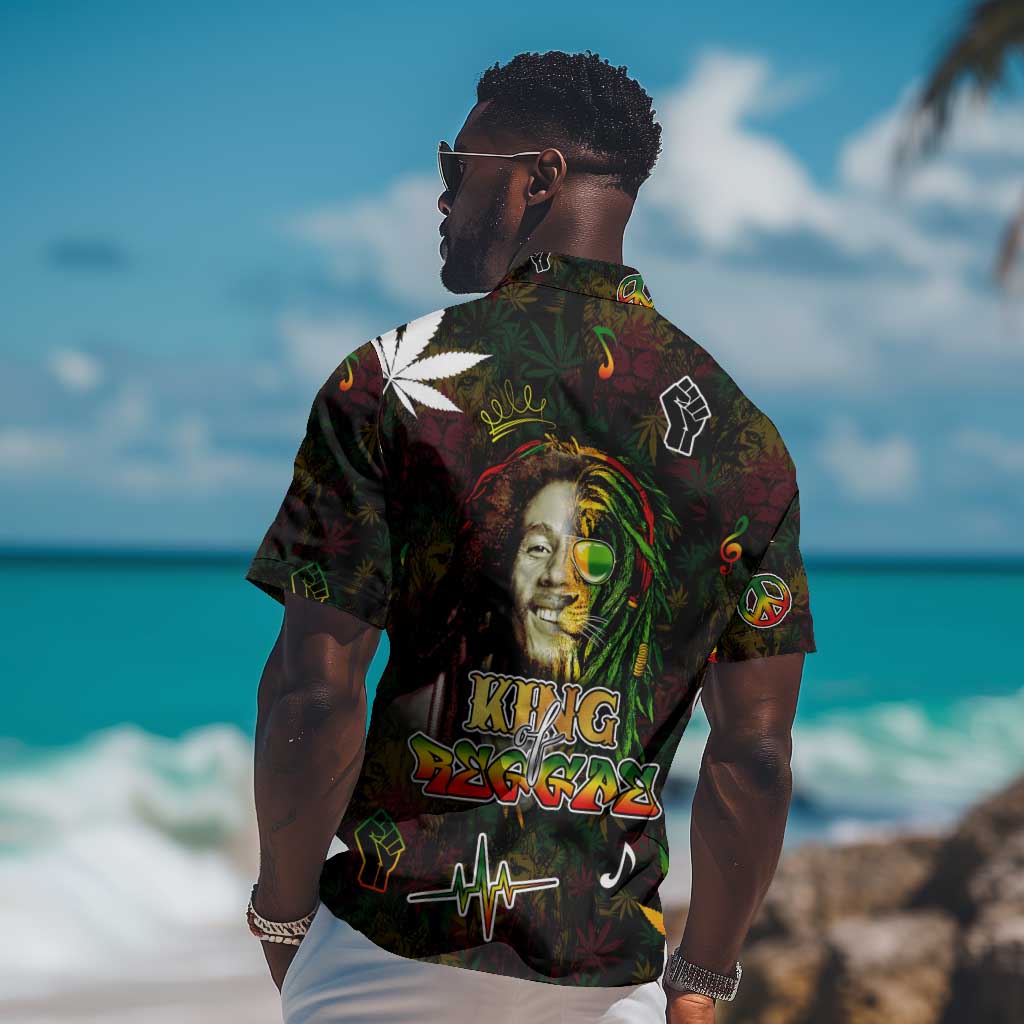 King Of Reggae Legend Bob Hawaiian Shirt Peace and Love DT02