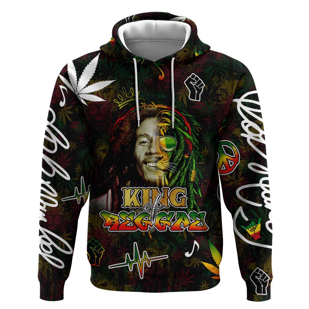 King Of Reggae Hoodie Legend Bob Peace and Love DT02