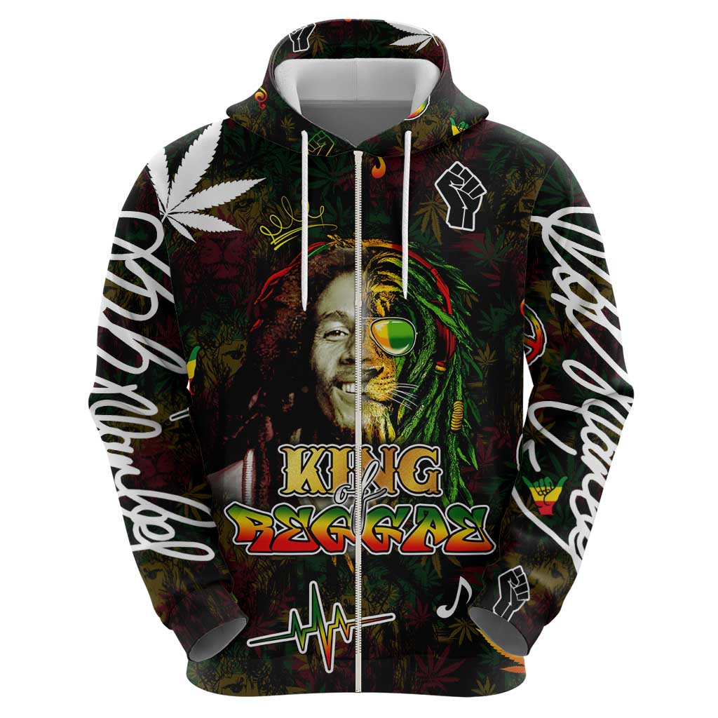 King Of Reggae Hoodie Legend Bob Peace and Love DT02