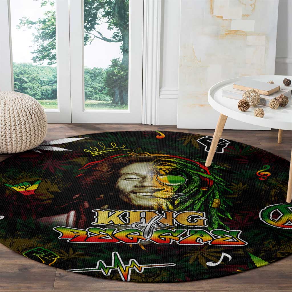 King Of Reggae Legend Bob Round Carpet Peace and Love DT02
