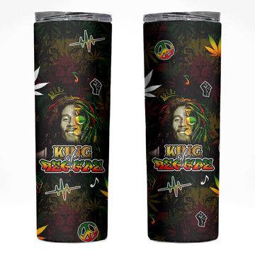 King Of Reggae Legend Bob Skinny Tumbler Peace and Love DT02