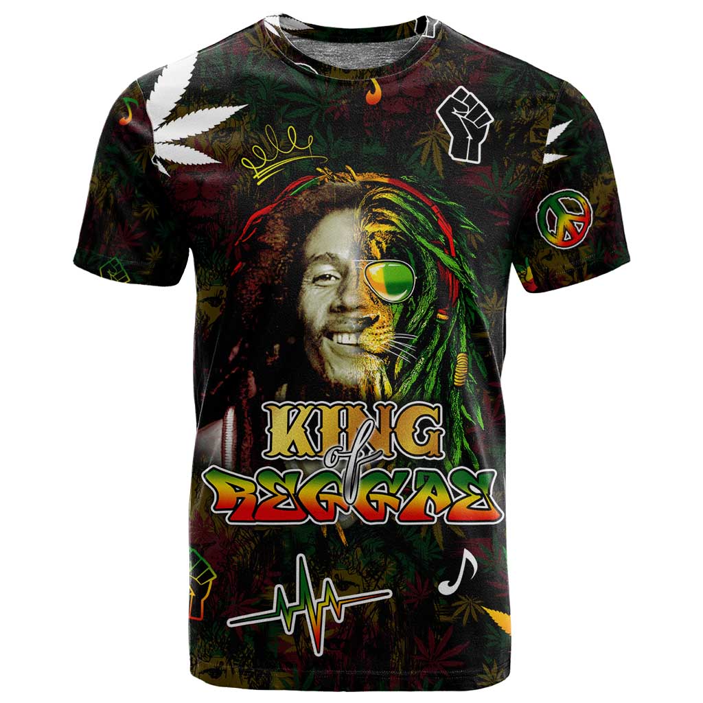 King Of Reggae Legend Bob T shirt Peace and Love DT02