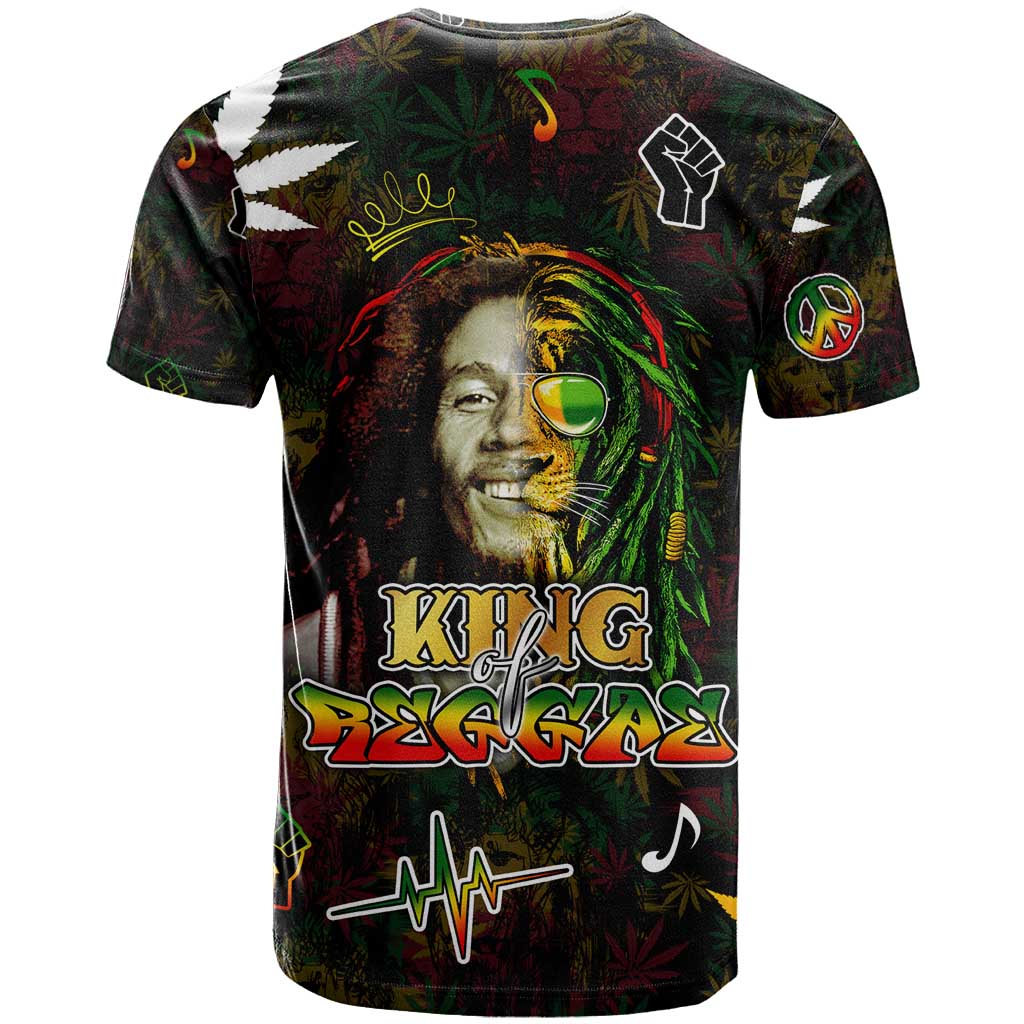 King Of Reggae Legend Bob T shirt Peace and Love DT02