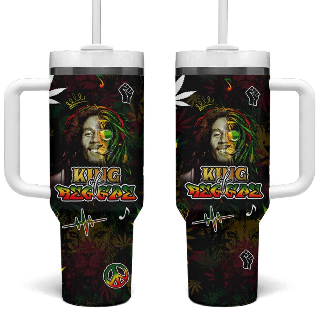 King Of Reggae Legend Bob Tumbler With Handle Peace and Love DT02