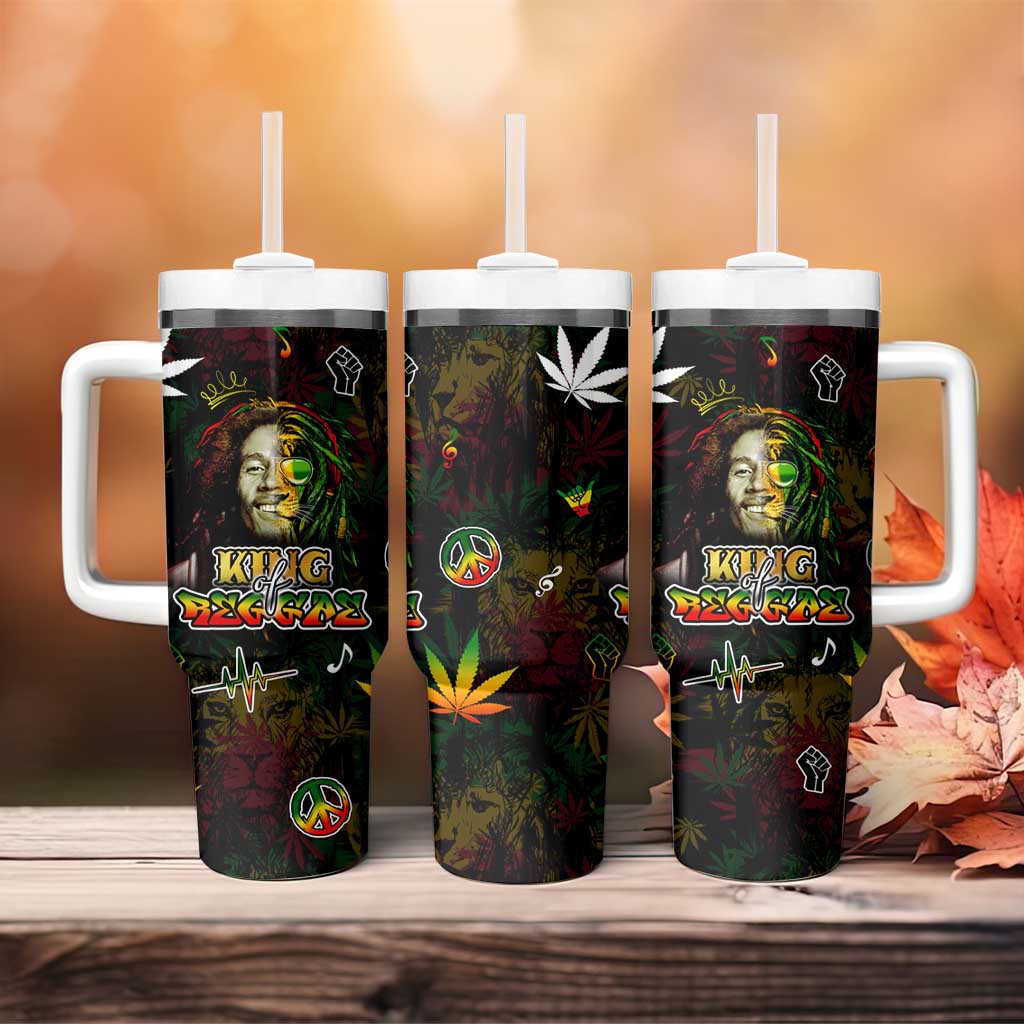King Of Reggae Legend Bob Tumbler With Handle Peace and Love DT02