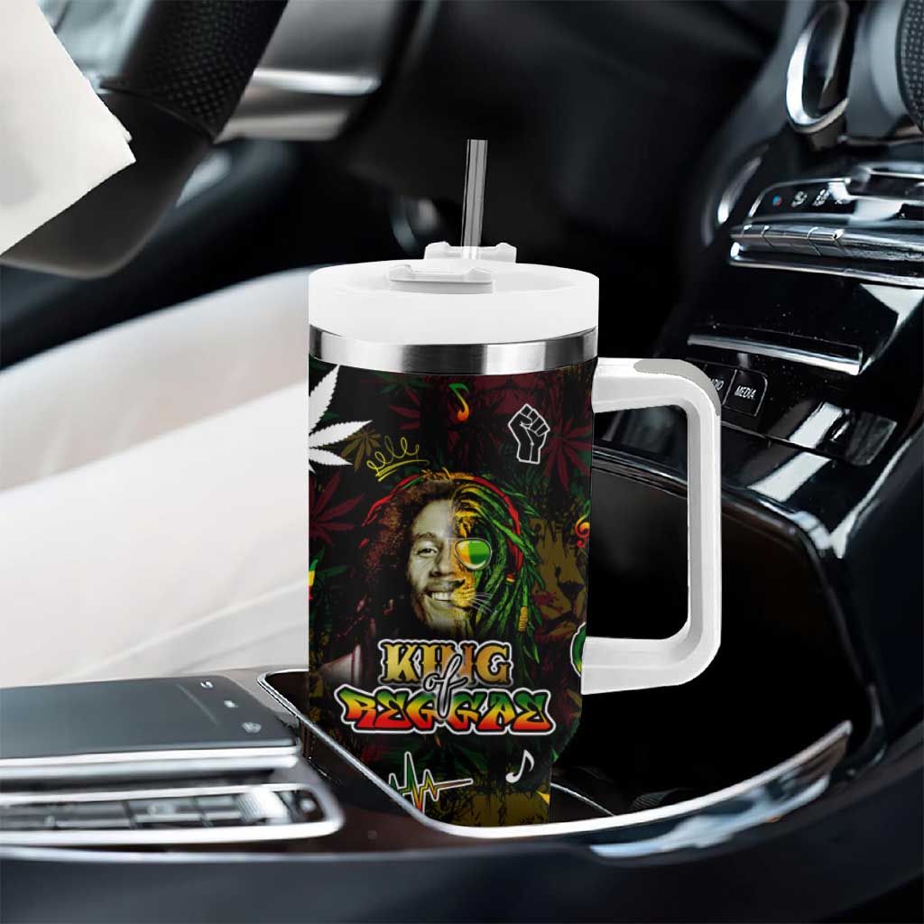 King Of Reggae Legend Bob Tumbler With Handle Peace and Love DT02