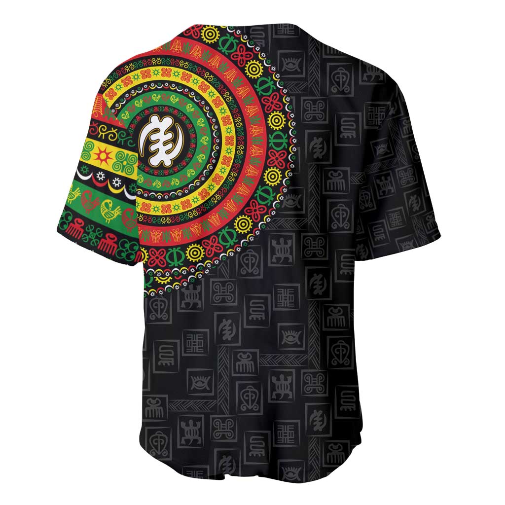 Adinkra Symbols Baseball Jersey African Culture DT02