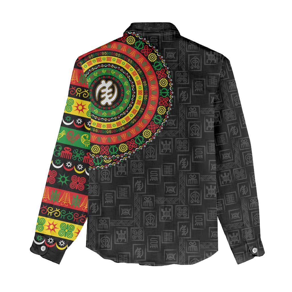 Adinkra Symbols Women Casual Shirt African Culture DT02