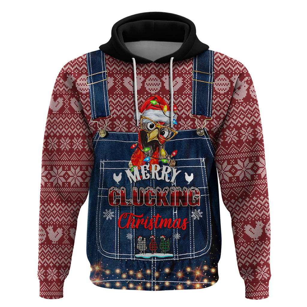 Merry Clucking Christmas Hoodie Chicken Santa Hat DT02