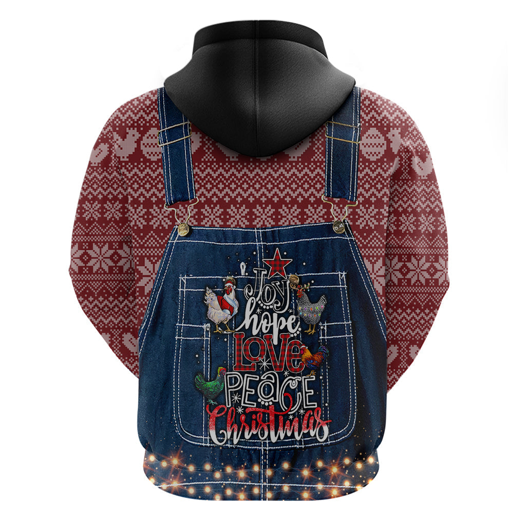 Merry Clucking Christmas Hoodie Chicken Santa Hat DT02