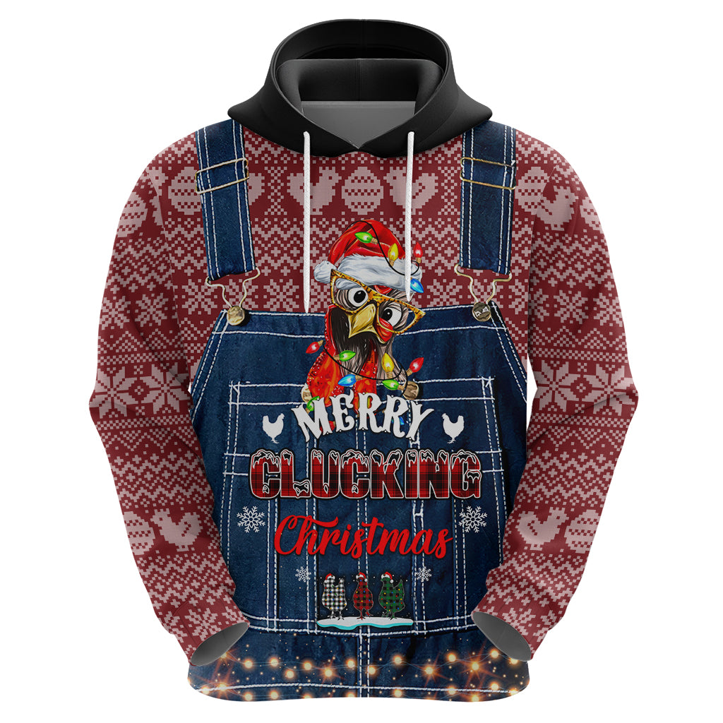 Merry Clucking Christmas Hoodie Chicken Santa Hat DT02