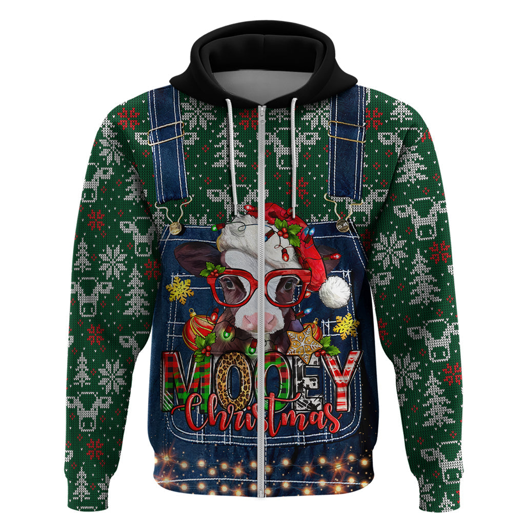 Mooey Christmas Hoodie Cow Santa Hat DT02