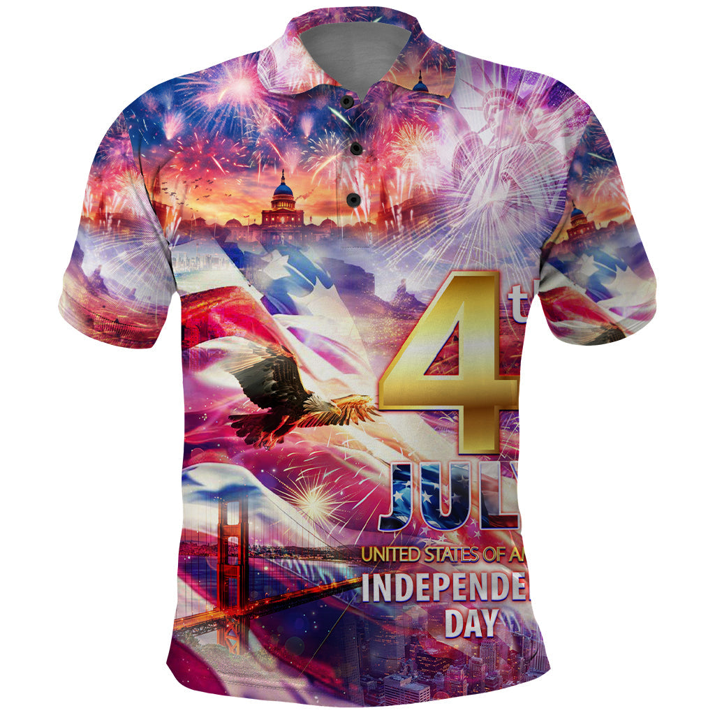 Custom 4th Of July Independence Day American Polo Shirt DT02