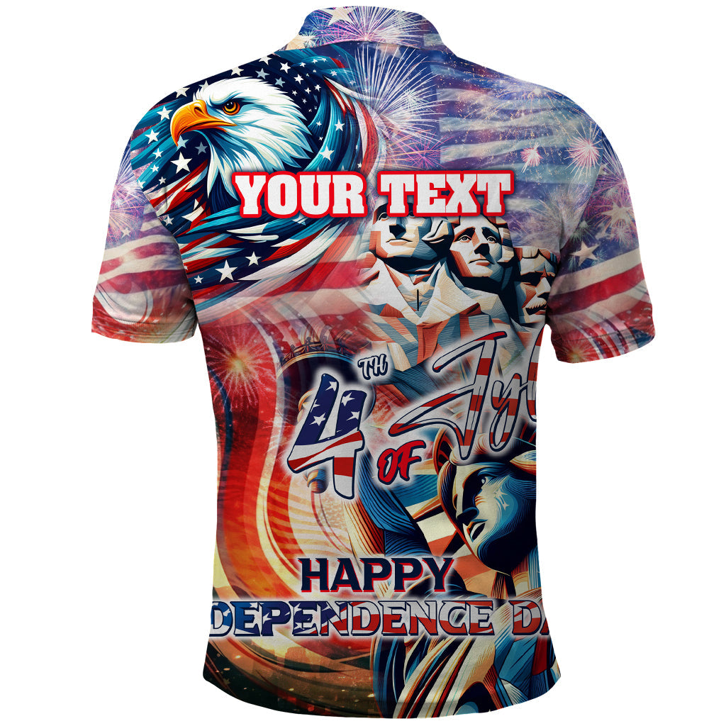 Personalized American Independence Day Polo Shirt 4th of July Statue of Liberty DT02