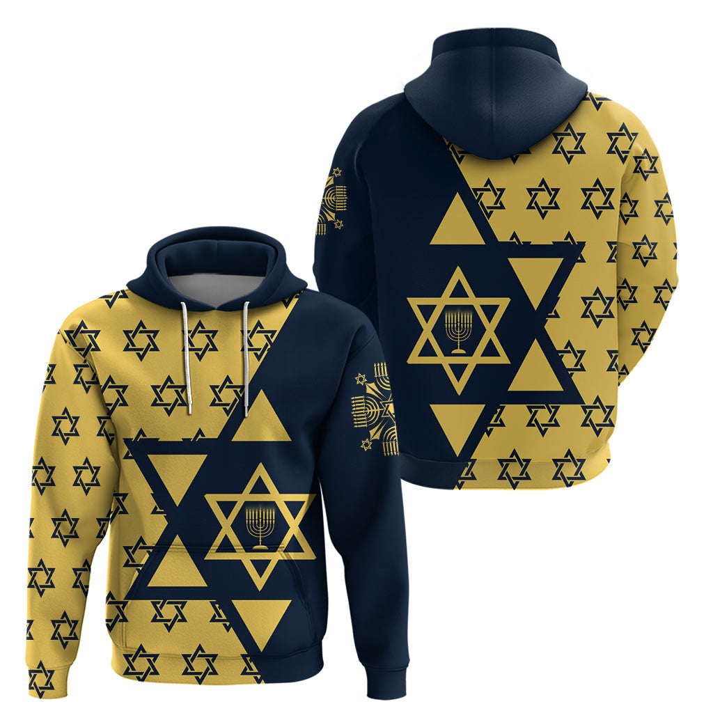 Happy Hanukkah Hoodie Jewish Star of David DT02
