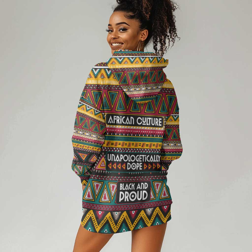 Colorful African Pattern Hoodie Dress DT02