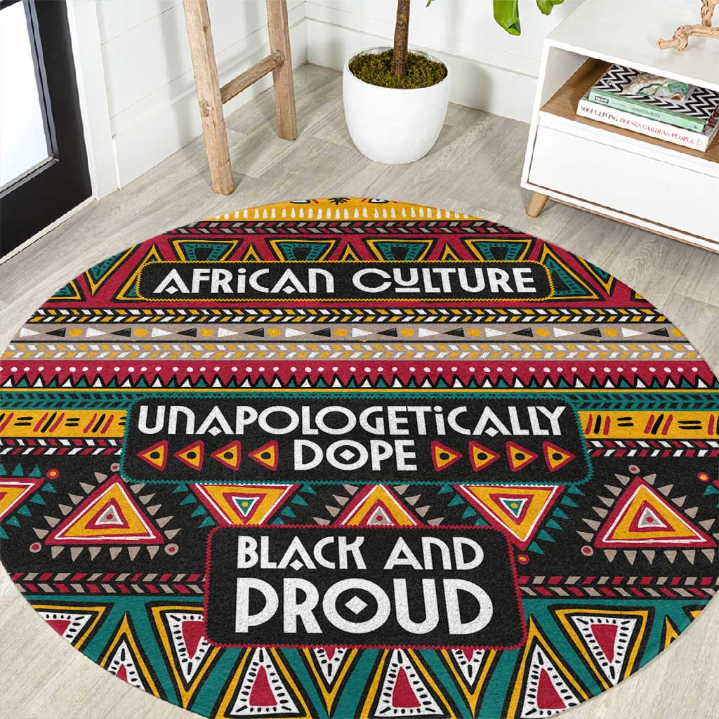 Colorful African Pattern Round Carpet DT02