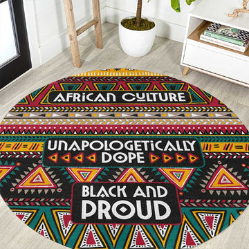 Colorful African Pattern Round Carpet DT02