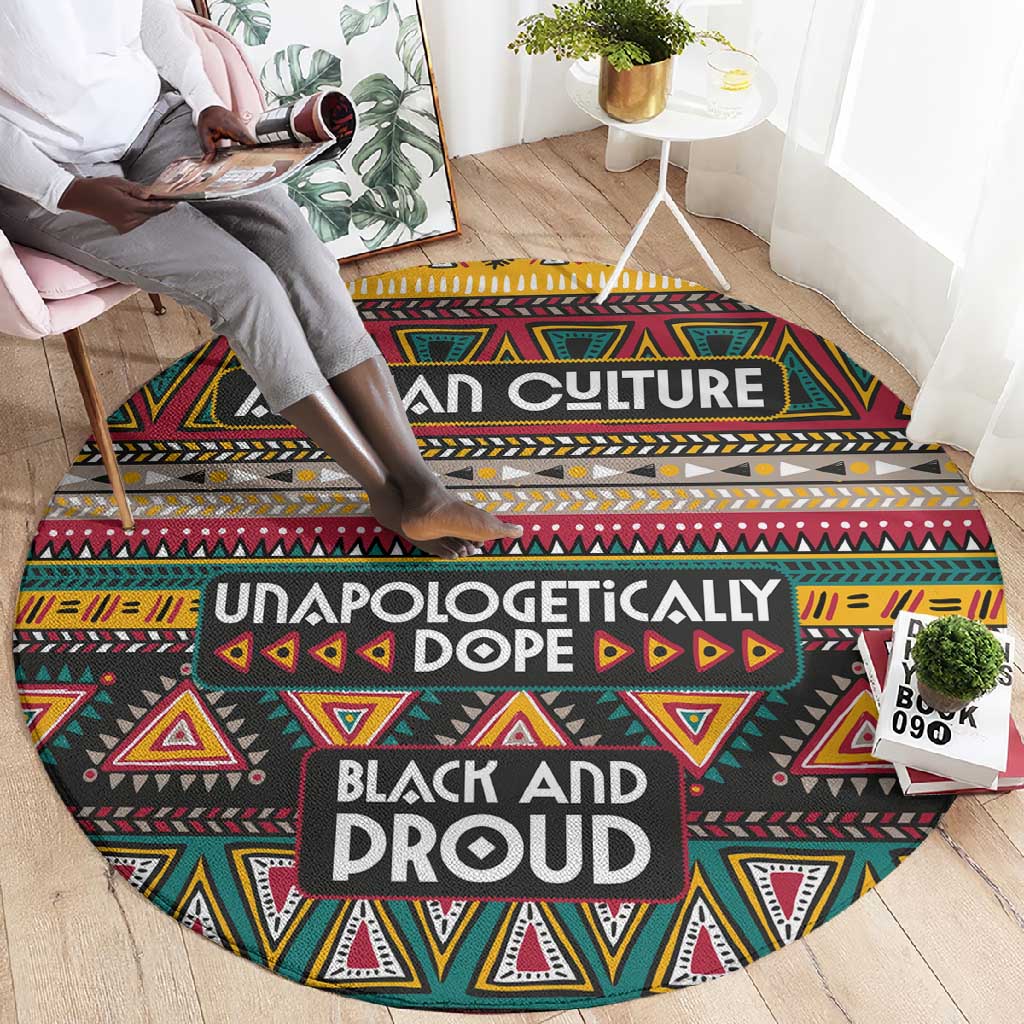 Colorful African Pattern Round Carpet DT02