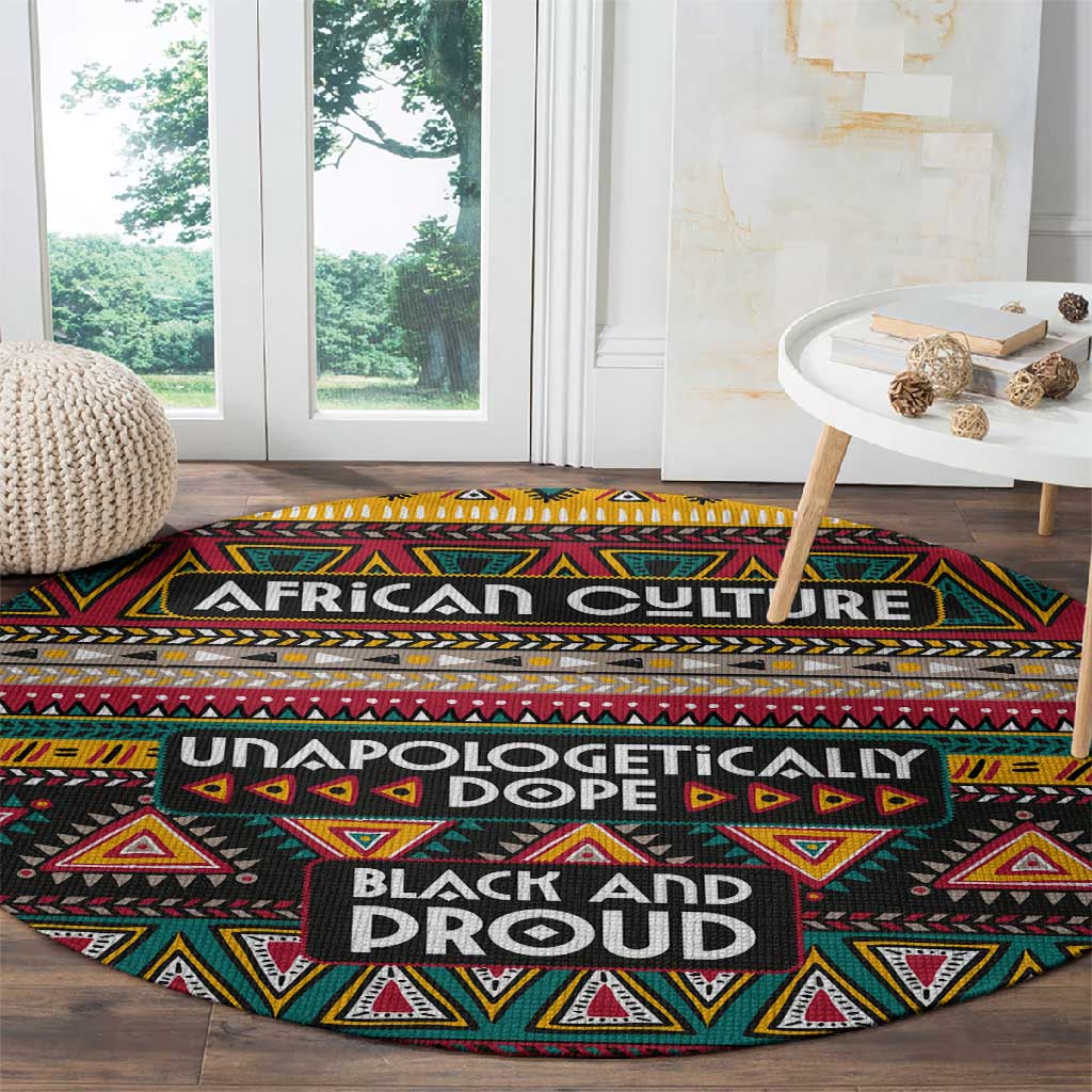 Colorful African Pattern Round Carpet DT02
