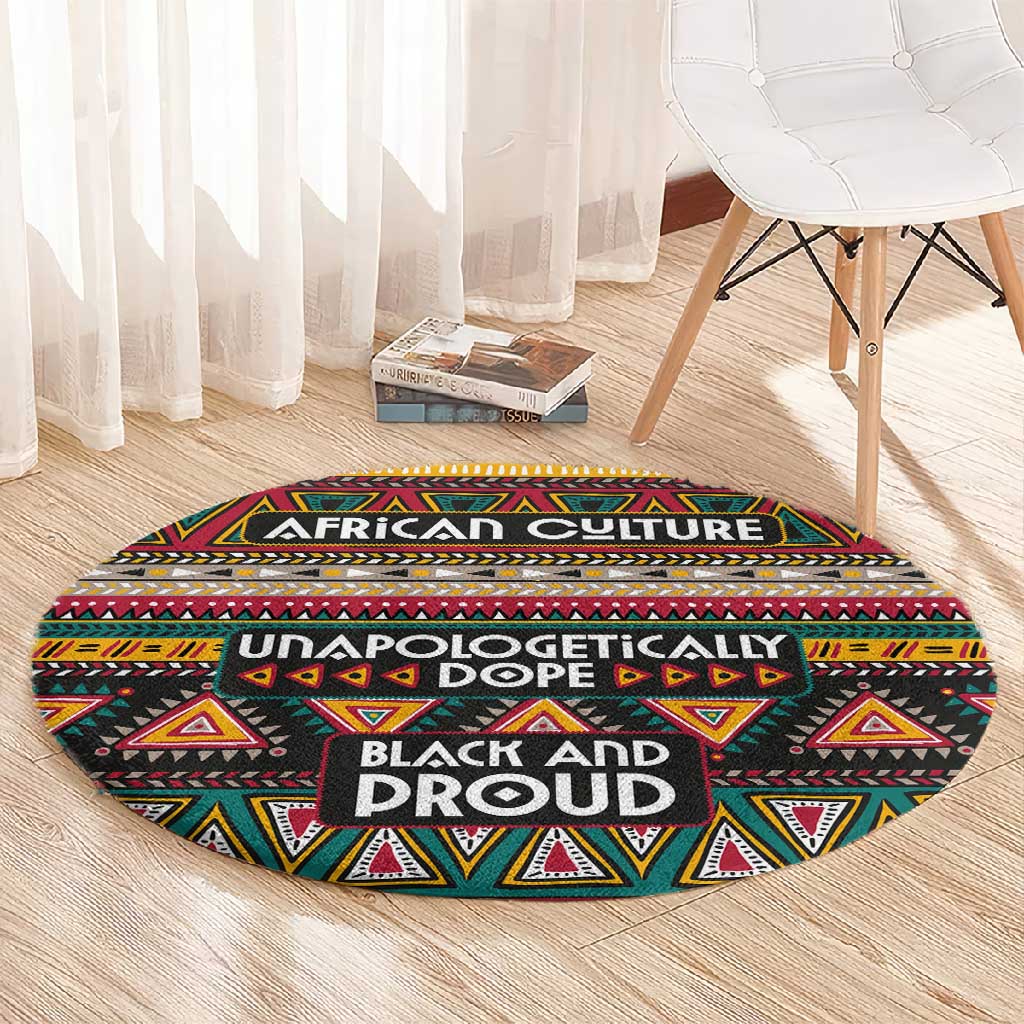 Colorful African Pattern Round Carpet DT02