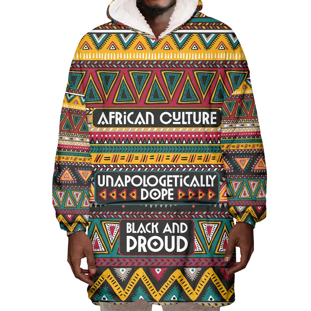 Colorful African Pattern Wearable Blanket Hoodie DT02