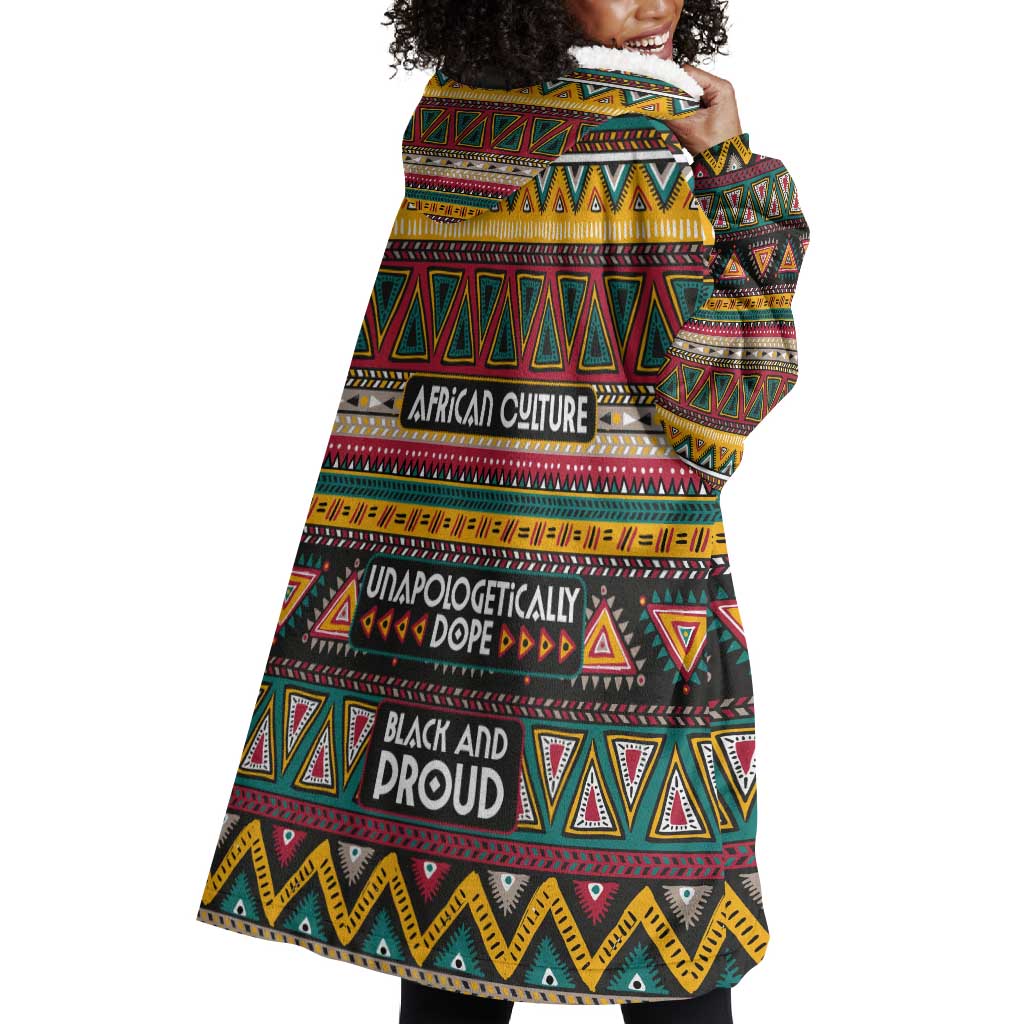 Colorful African Pattern Wearable Blanket Hoodie DT02