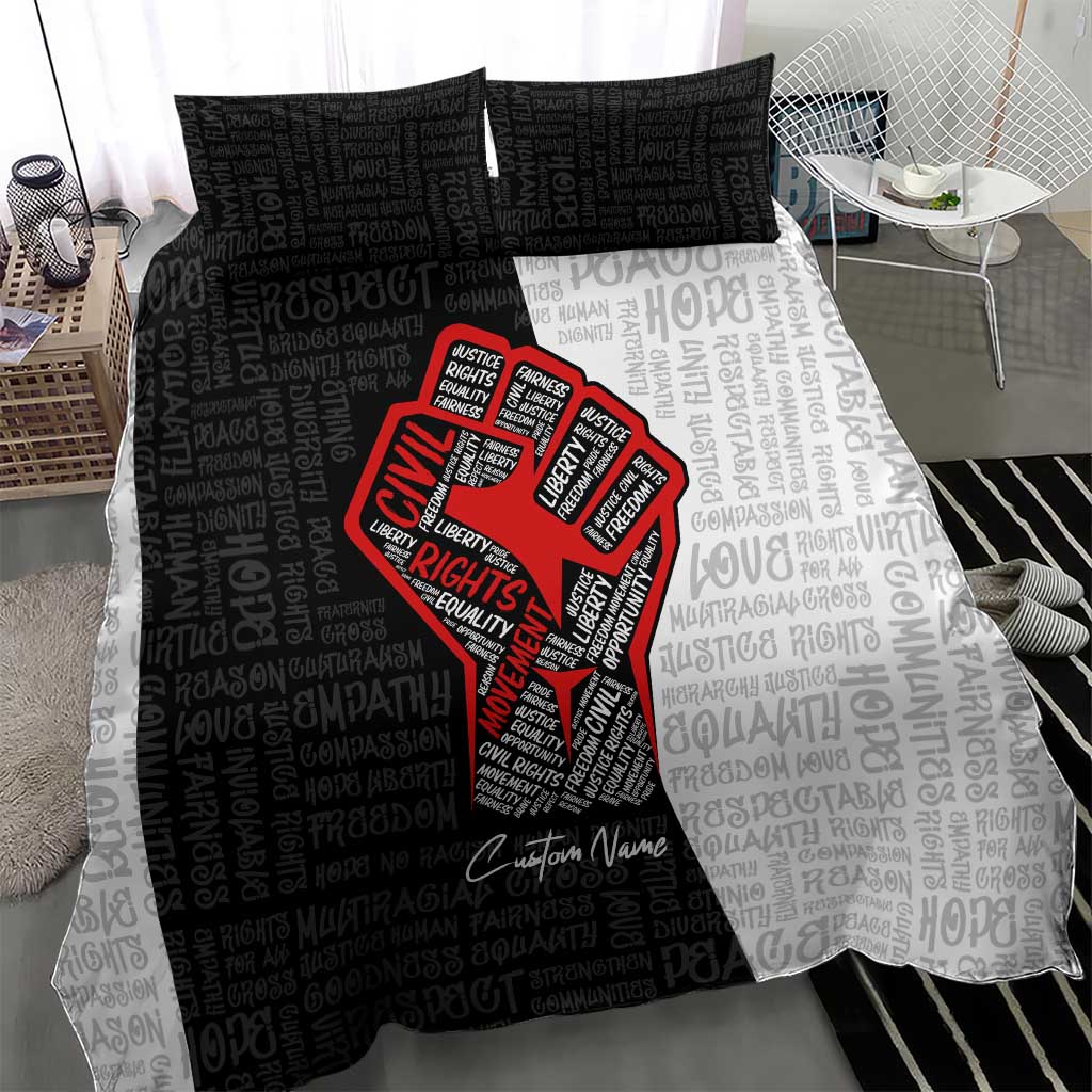 Personalized Civil Rights Movement Justice Fist Bedding Set DT02