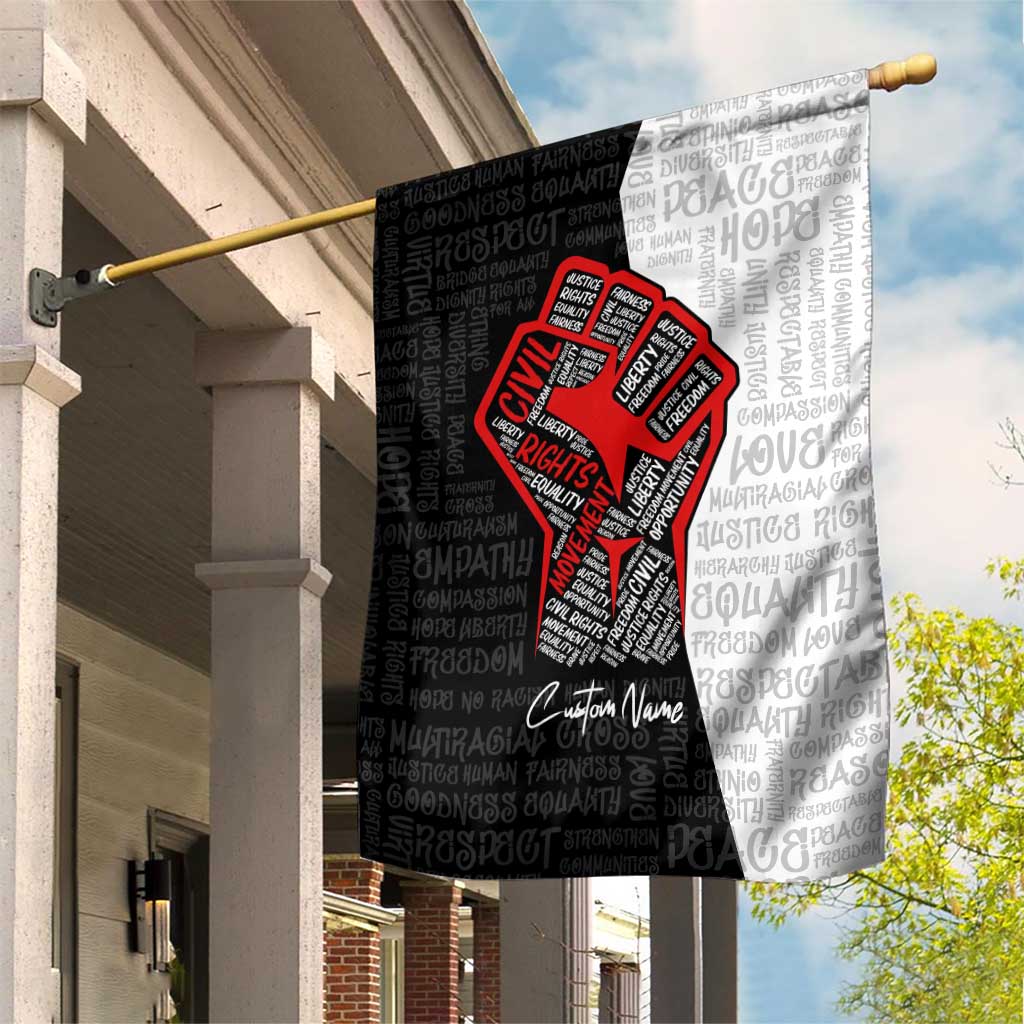 Personalized Civil Rights Movement Justice Fist Garden Flag DT02