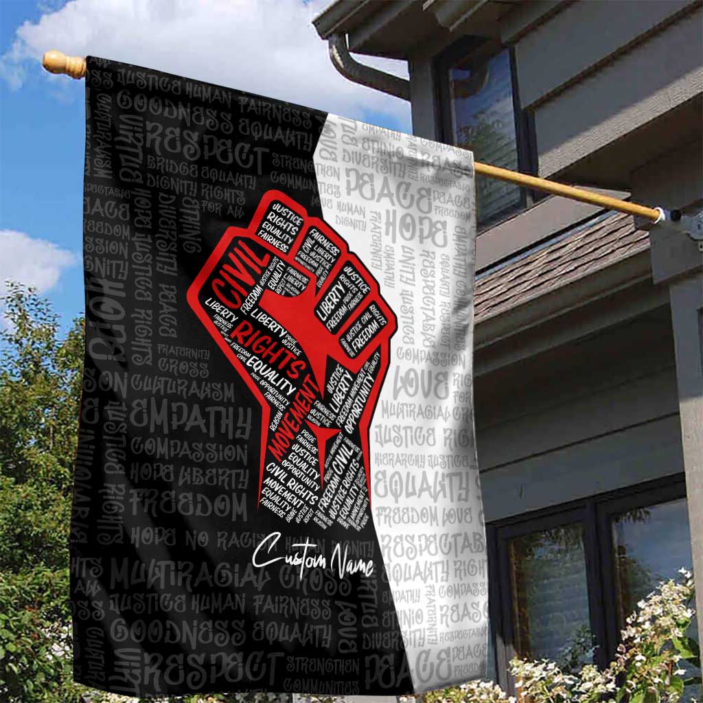 Personalized Civil Rights Movement Justice Fist Garden Flag DT02