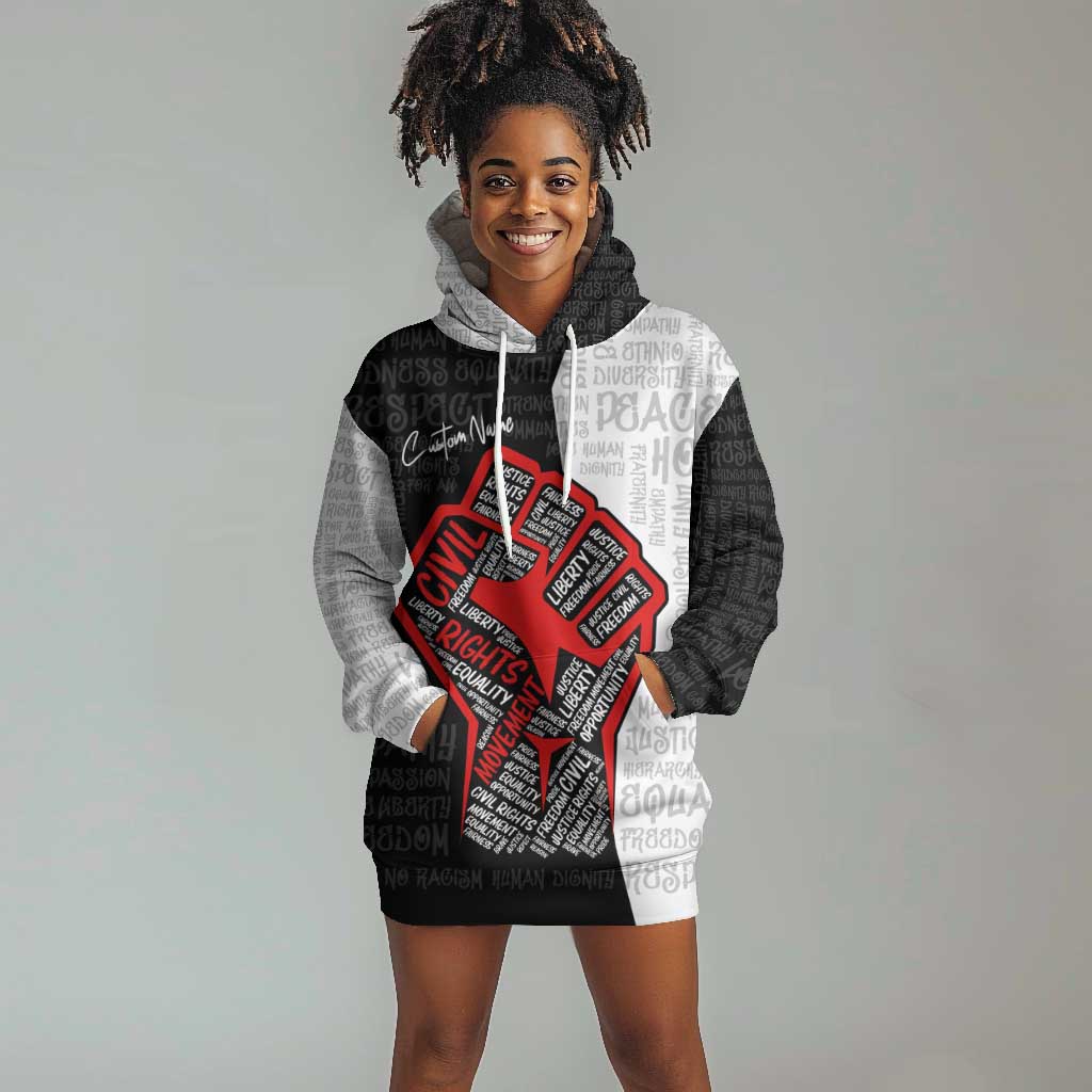 Personalized Civil Rights Movement Justice Fist Hoodie Dress DT02