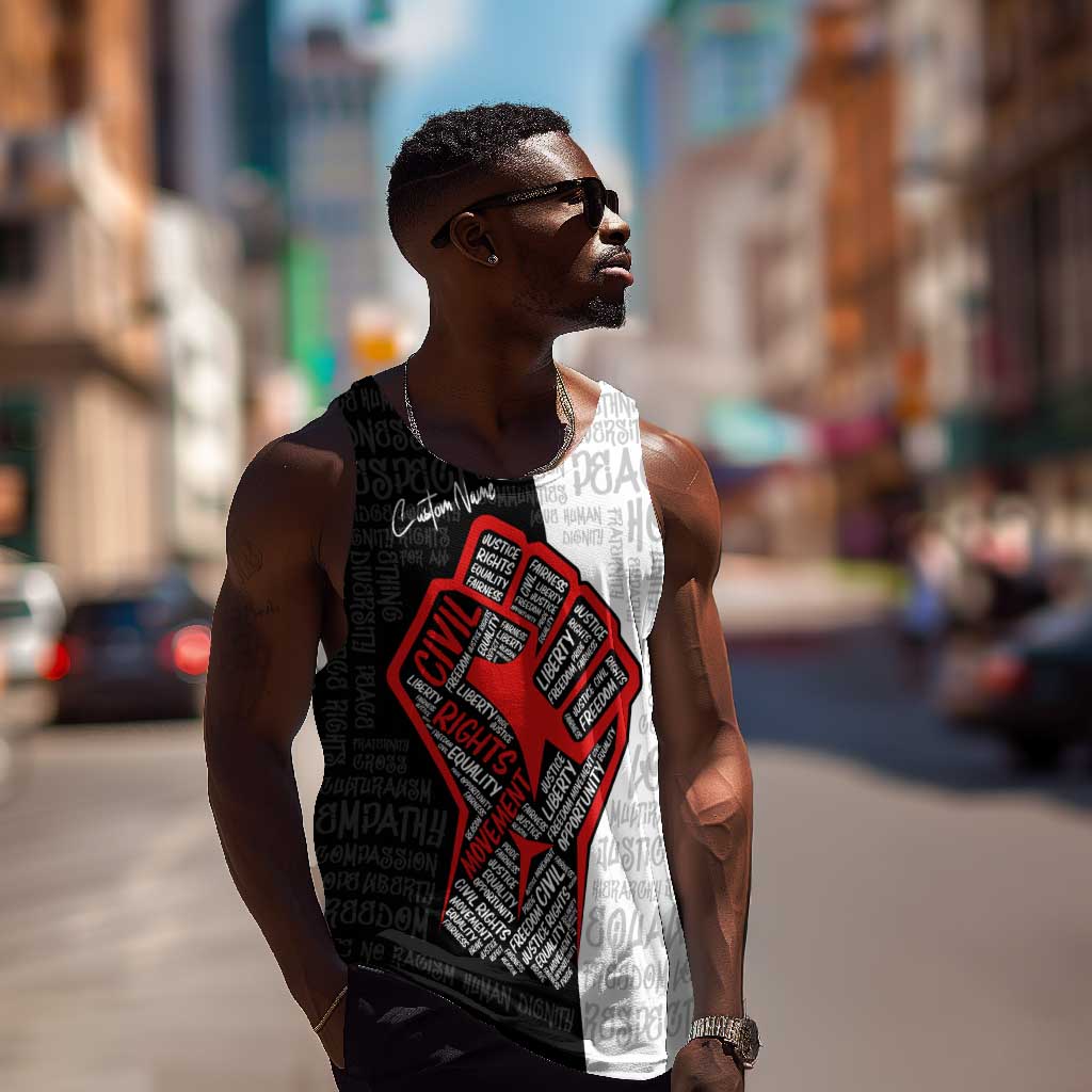 Personalized Civil Rights Movement Justice Fist Men Tank Top DT02