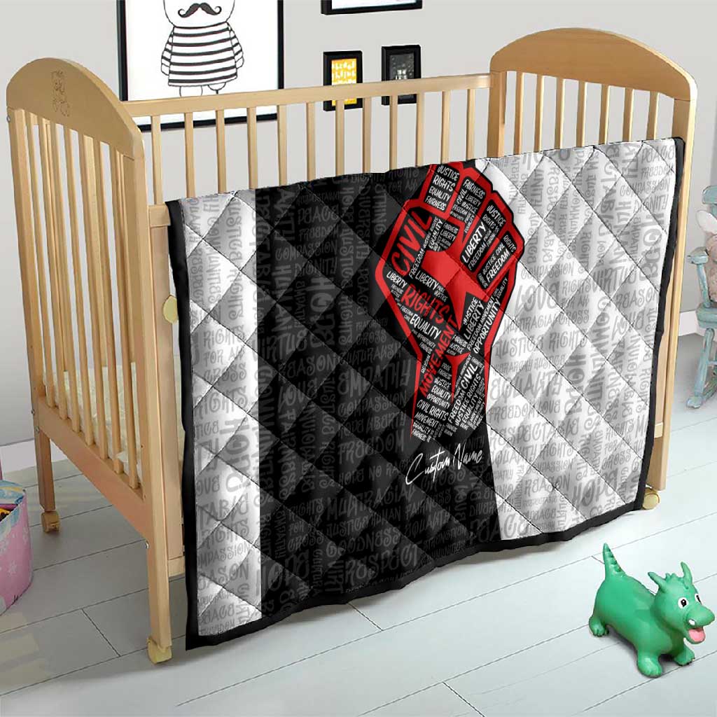Personalized Civil Rights Movement Justice Fist Quilt DT02