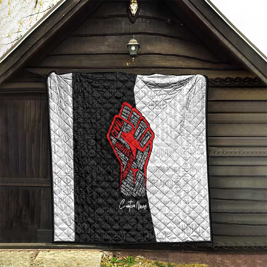 Personalized Civil Rights Movement Justice Fist Quilt DT02