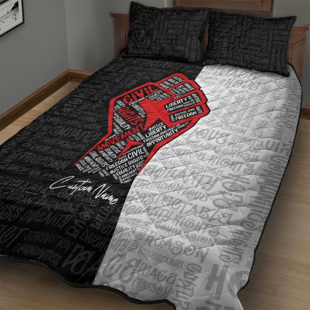 Personalized Civil Rights Movement Justice Fist Quilt Bed Set DT02