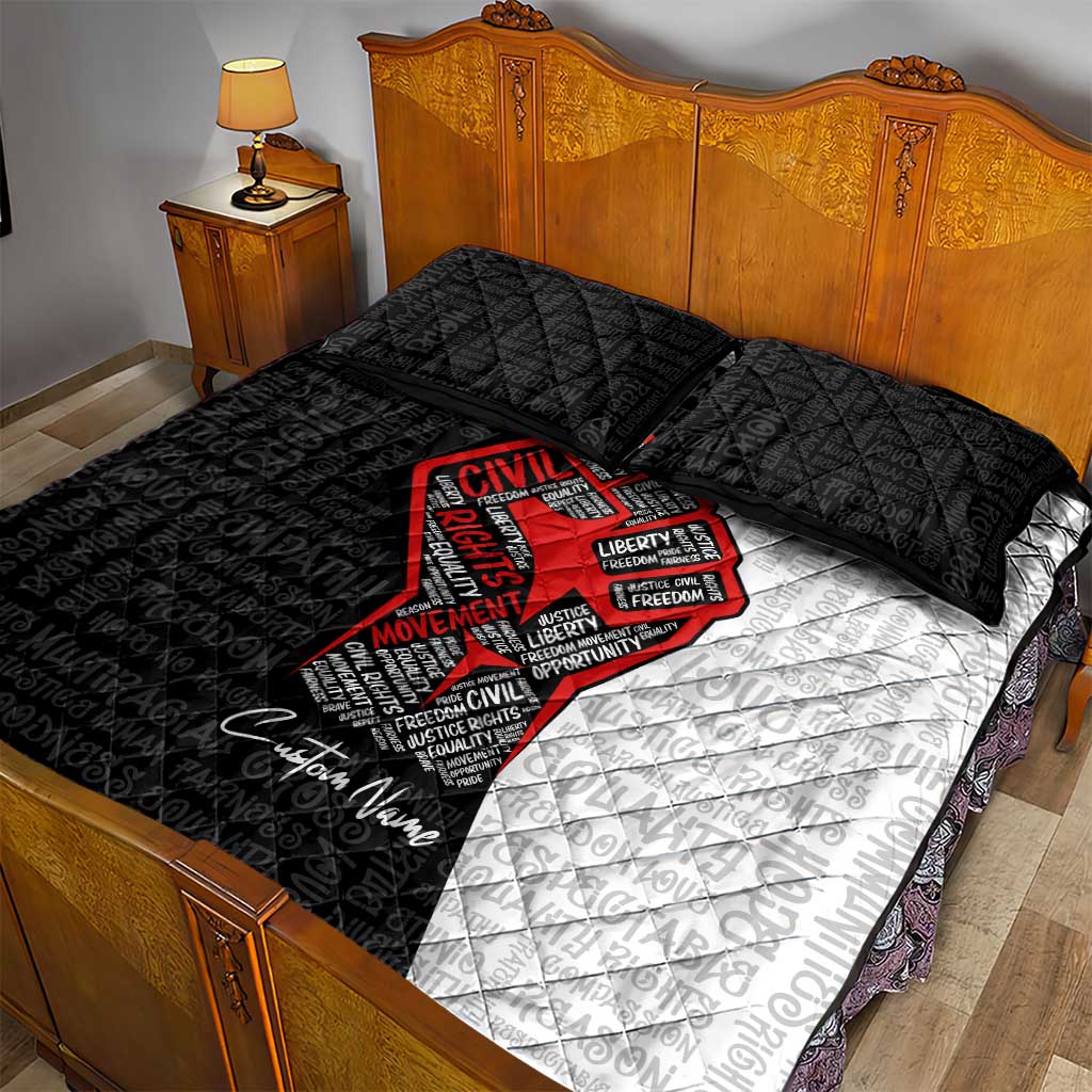 Personalized Civil Rights Movement Justice Fist Quilt Bed Set DT02