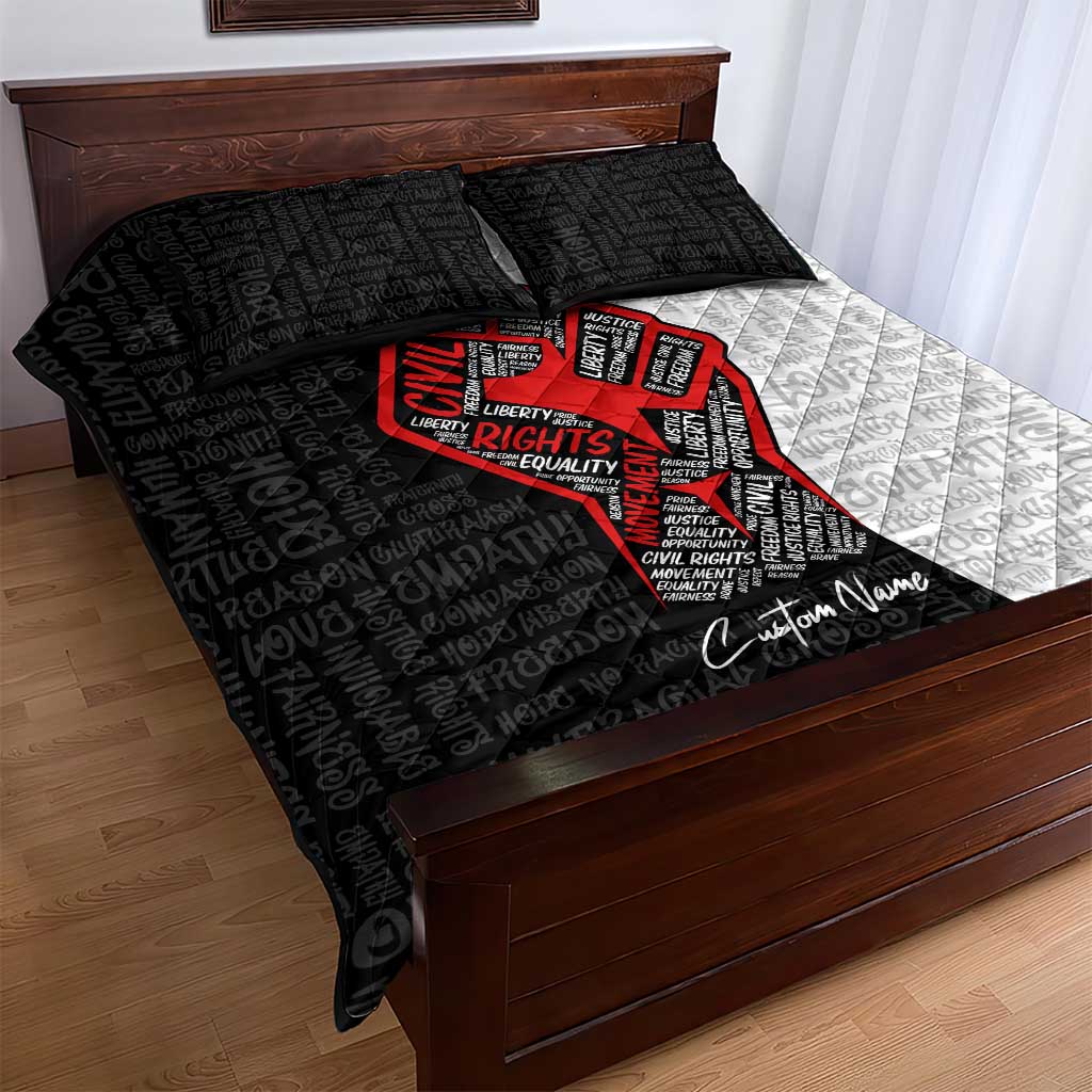 Personalized Civil Rights Movement Justice Fist Quilt Bed Set DT02