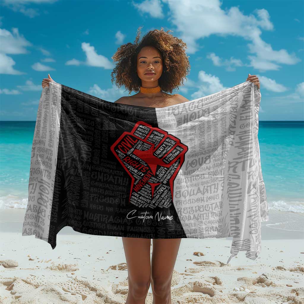 Personalized Civil Rights Movement Justice Fist Sarong DT02